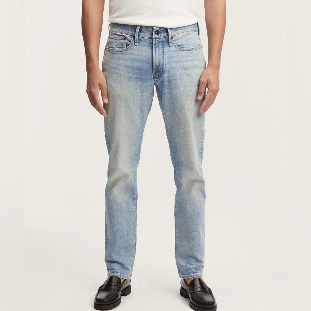 NWT Denham Ridge Light Blue Stonewash Straight Fit Jeans Size 32